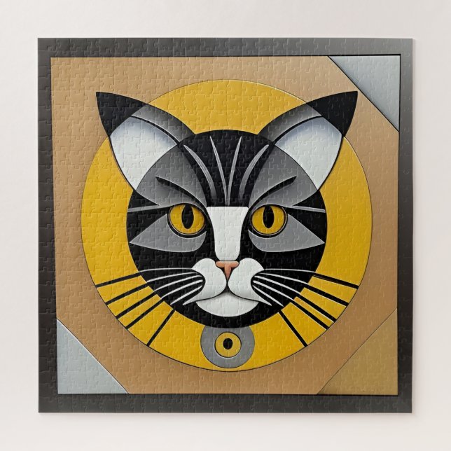 Kat Geometric Artwork Puzzle (Vertikal)
