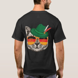 Kat German Flag Oktoberfest Festival T-Shirt