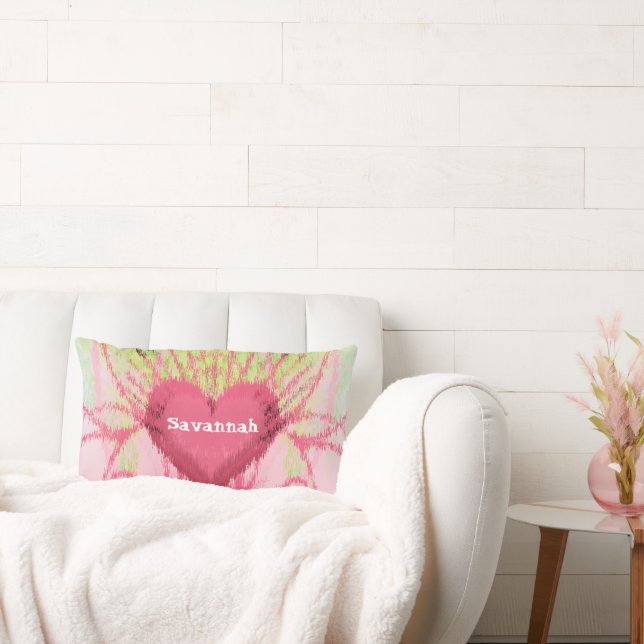 Kat Girly Wirbel Heart Pillow Lendenkissen (Liege)