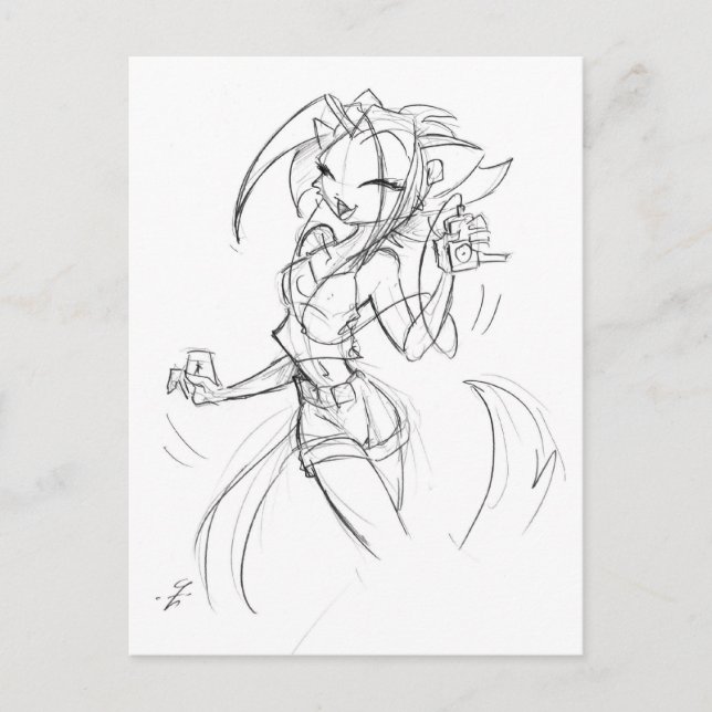 Kat IPod Postkarte (Vorderseite)