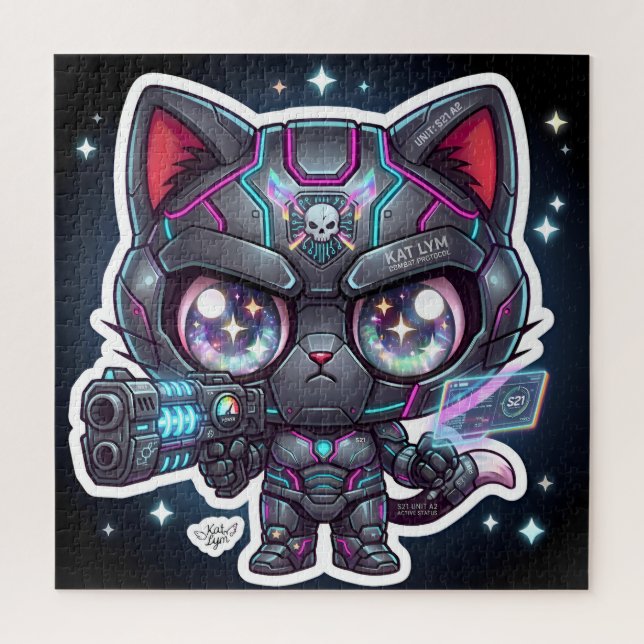 Kat Lym Combat Protocol Mecha Cat Puzzle (Vertikal)