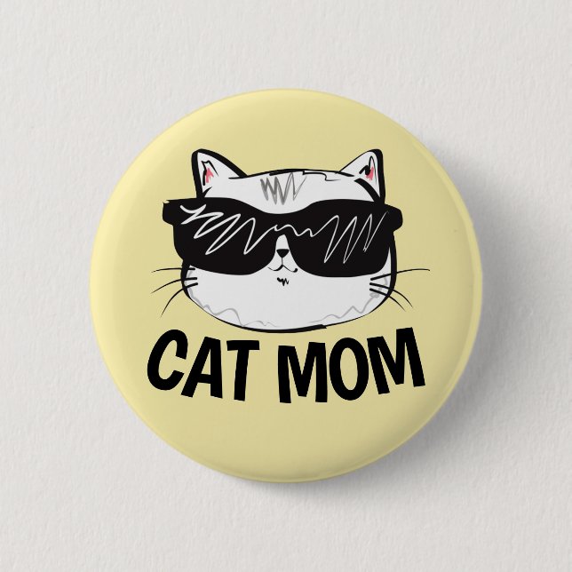 KAT-MAMA-Tasten Niedlich Button (Vorderseite)