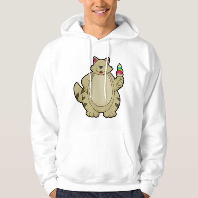 Kat mit Waffeleis Hoodie (Vorderseite)