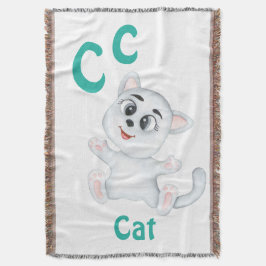 Kat personalisieren ABC: Letter C - Name hinzufüge Decke