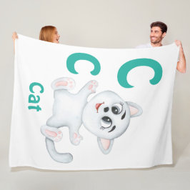 Kat personalisieren ABC: Letter C - Name hinzufüge Fleecedecke