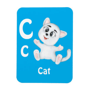 Kat personalisieren ABC: Letter C - Name hinzufüge Magnet
