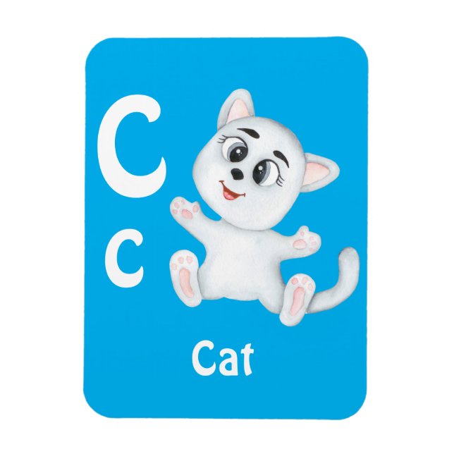 Kat personalisieren ABC: Letter C - Name hinzufüge Magnet (Vertikal)