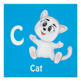 Kat personalisieren ABC: Letter C - Name hinzufüge Poster