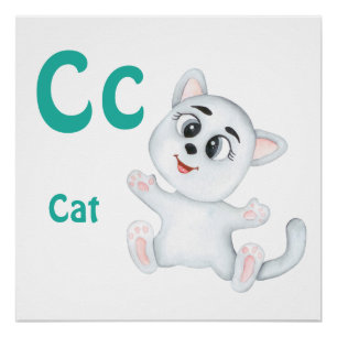 Kat personalisieren ABC: Letter C - Name hinzufüge Poster