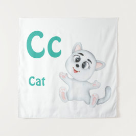 Kat personalisieren ABC: Letter C - Name hinzufüge Wandteppich
