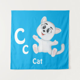 Kat personalisieren ABC: Letter C - Name hinzufüge Wandteppich
