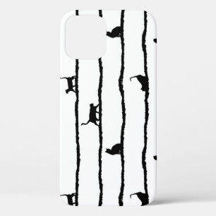 Kat-Silhouette Streifen Abstrakt Handgezeichnetes Case-Mate iPhone Hülle