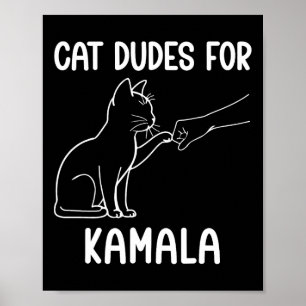 Kat-Typ für Kamala Kinderlose Katze Lady stimmt ab Poster