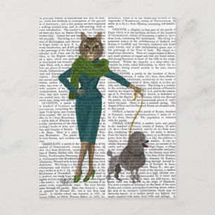 Kat und Poodle Postkarte