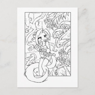 Kat Venus Flytraps Postkarte