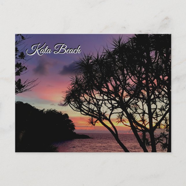 Kata Beach Sunset, Phuket, Thailand Postkarte (Vorderseite)