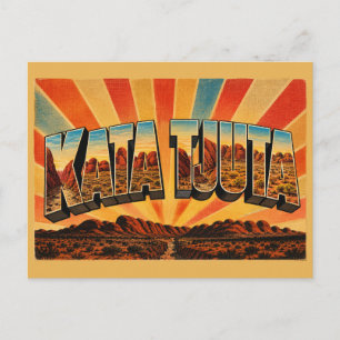 Kata Tjuta NT Australien Red Centre Vintage Kunst Postkarte
