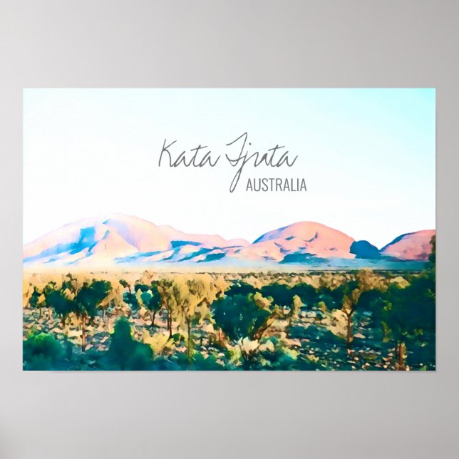 Kata Tjuta - Olgas Zentralaustralien - Reisen Poster (Vorne)