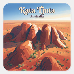 Kata Tjuta Yulara Australien Quadratischer Aufkleber