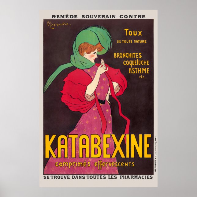 Katabexine Remedy France Vintage Poster 1903 (Vorne)