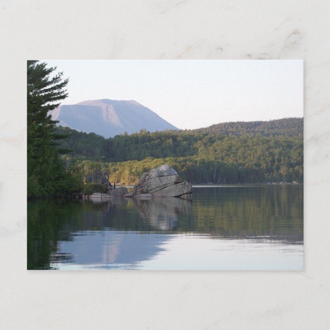Katahdin aus dem Rainbow Lake Postkarte (Vorderseite)
