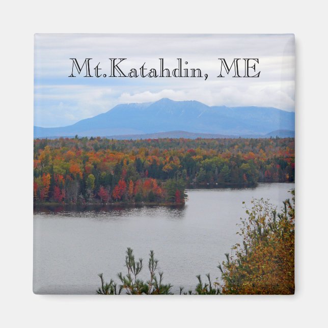 Katahdin im Herbstmagnet Magnet (Vorne)