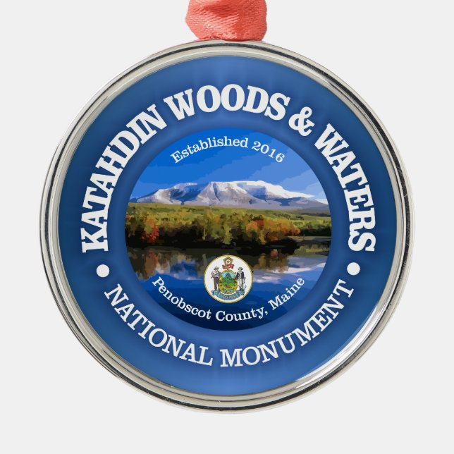 Katahdin Woods & Waters (NM) Ornament Aus Metall (Vorne)