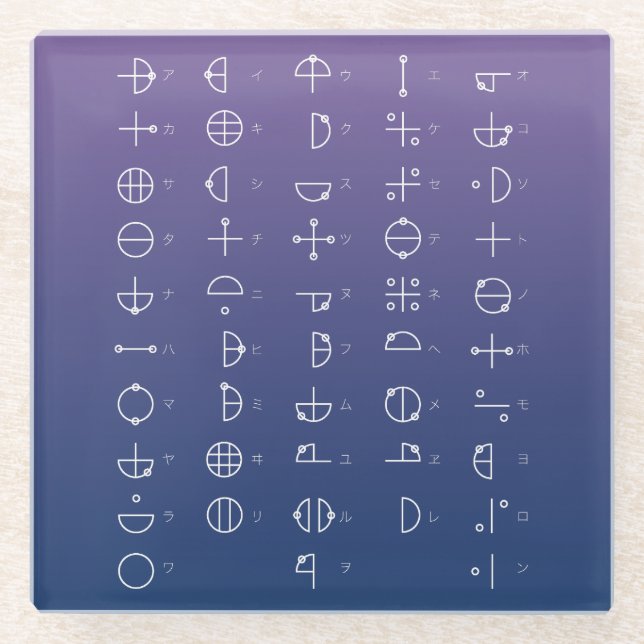 Katakamuna Chart Glasuntersetzer (Vorderseite)