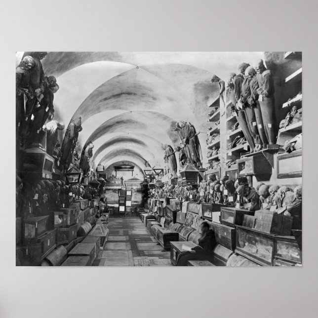 Katakomben von Palermo, Italien Poster (Vorne)