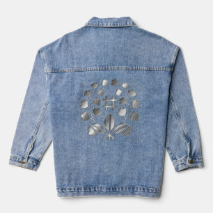 Katakura Clan Kamon Silver Chrome Jeansjacke