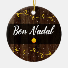 Katalan frohe Weihnachten, Bön Nadal Rustikaler St Keramik Ornament