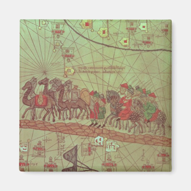 Katalanische Atlas, Einzelheiten mit Angabe Magnet (Vorne)
