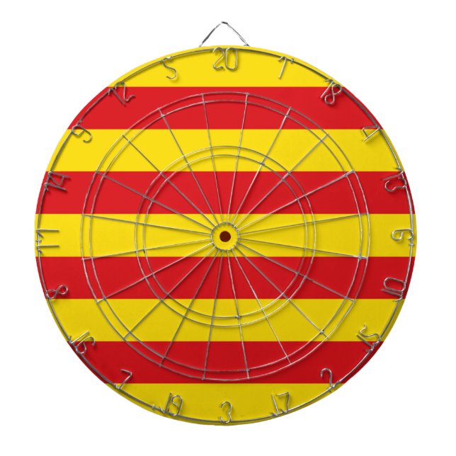 Katalanische Flagge Dartscheibe (vorne)