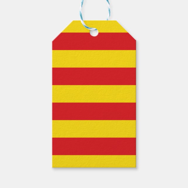Katalanische Flagge Geschenkanhänger (Vorderseite)
