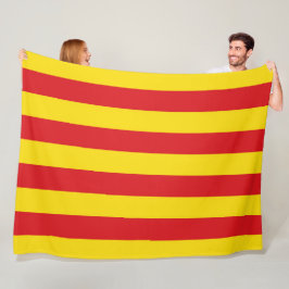 Katalanische Flagge (Katalonien) Fleecedecke