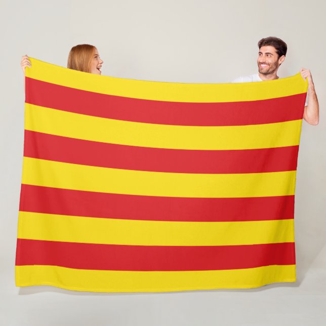 Katalanische Flagge (Katalonien) Fleecedecke (Beispiel)