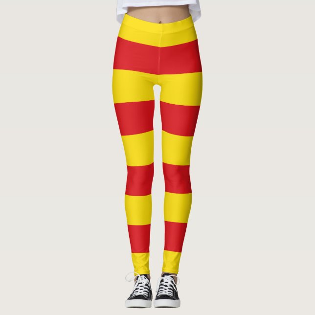 Katalanische Flagge Leggings (Vorderseite)