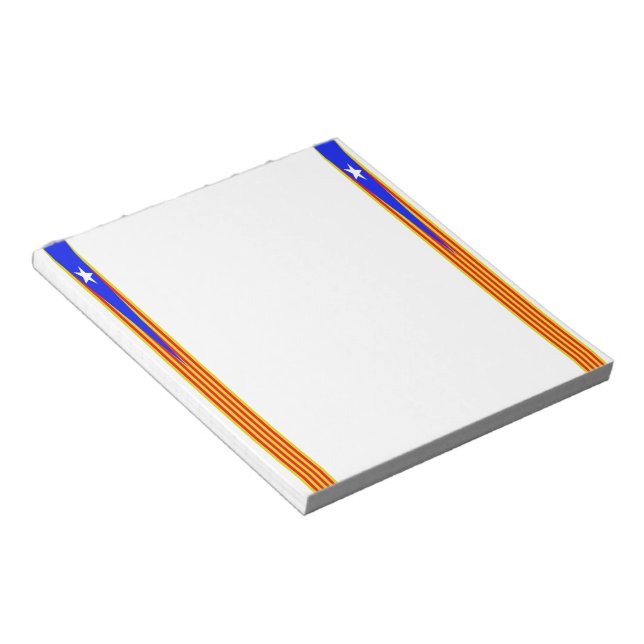 Katalanische Flagge Notizblock (angewinkelt)