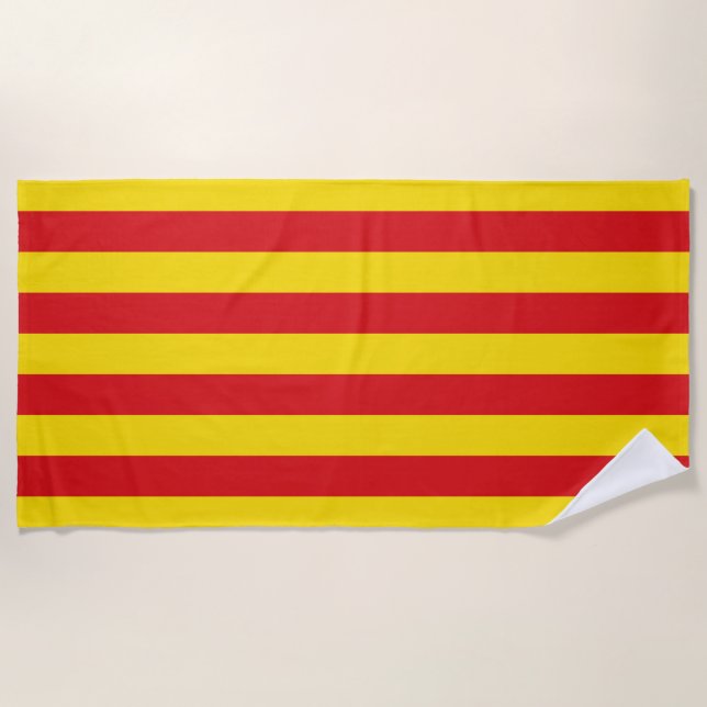 Katalanische Flagge Strandtuch (Vorderseite)