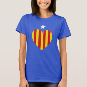 Katalanische Herz-Flagge T-Shirt