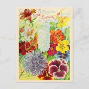 Katalog "Blume für Vintage Gartenarbeit" Postkarte