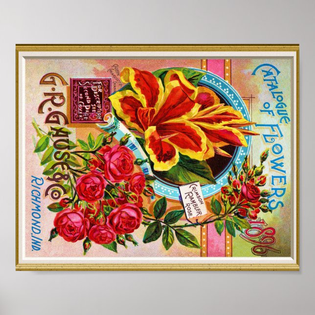 Katalog der Saatgutbedeckung 1896 Richmond Indiana Poster (Vorne)