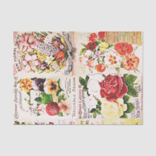 Katalog für Vintage Blume aus der Antike Seidenpapier