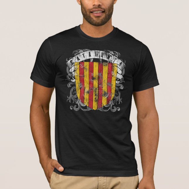 Katalonien Das dunkle Shirt der Männer (Vorderseite)