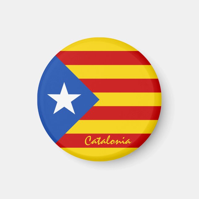 Katalonien Flag & Katalan - La Senyera Estelada Magnet (Vorne)