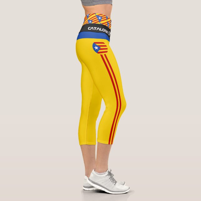 Katalonien Flag & Katalan - La Senyera fashion /Es Capri Leggings (Rechts)