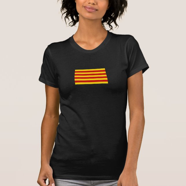 Katalonien Flag & Katalan - La Senyera Modeerschei T-Shirt (Vorderseite)