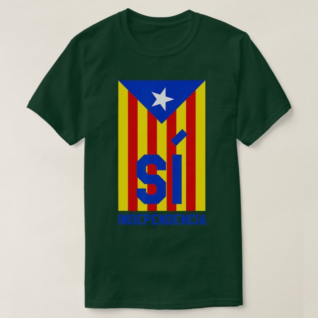 Katalonien Flag Shirt Catalunya Independenz Katalo (Design vorne)