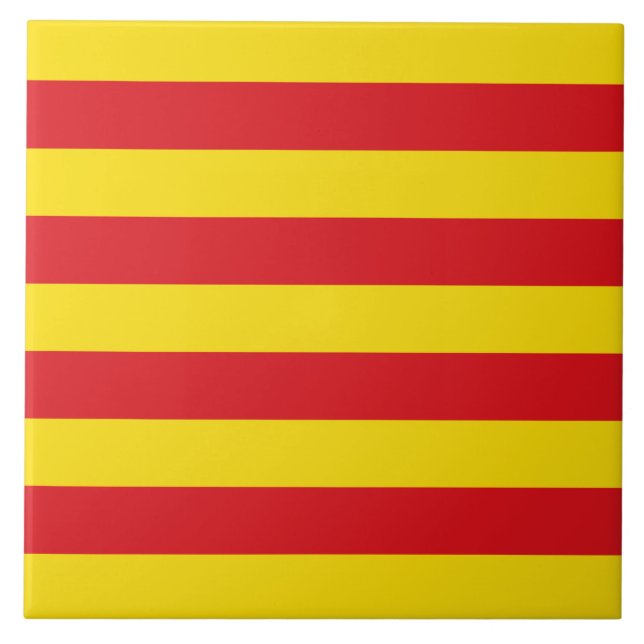 Katalonien Flag Tile Fliese (Vorderseite)