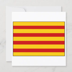 Katalonien - Flagge Spanien Einladung